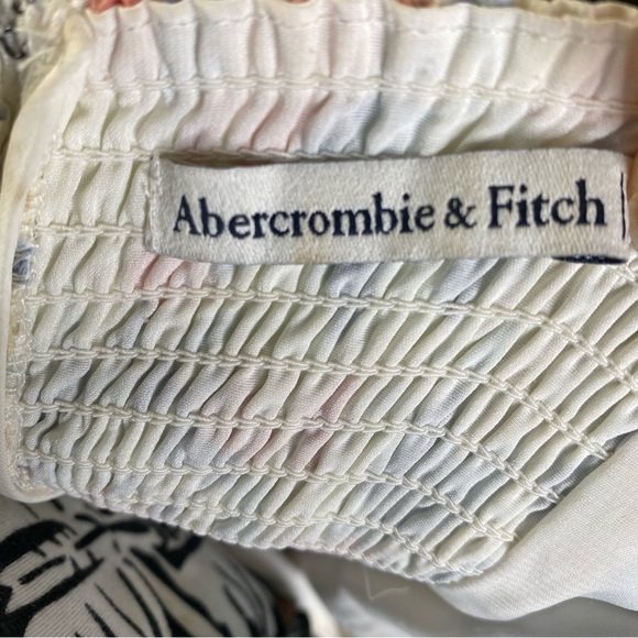 Abercrombie & Fitch Pink and Cream Printed Halter Midi Dress with Slit Size S - Picture 7 of 14